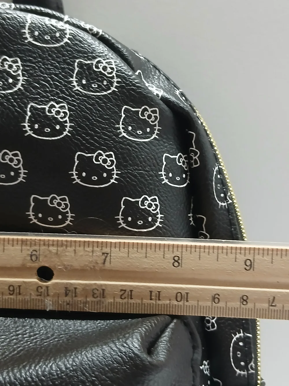 Hello Kitty Black Mini Backpack with Red Bow